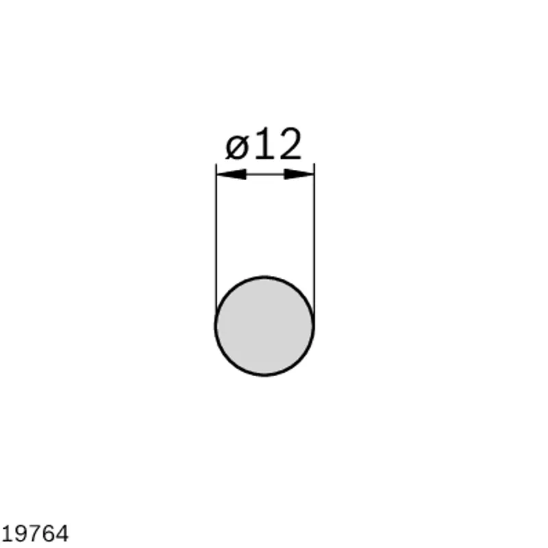 GUIDE ROD D12H9 6X3000MM — photo 2 of 2
