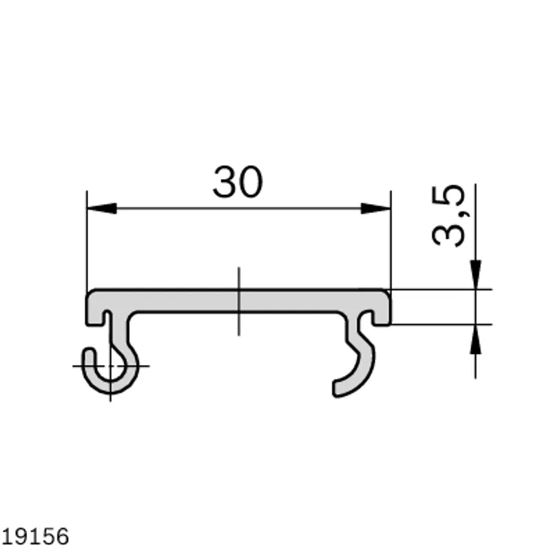 SLIDE RAIL 30X3,5 L=3000 — photo 3 of 4