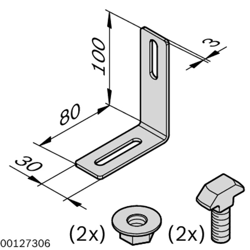 MOUNTING BRACKET 80X100X30 — photo 3 of 3