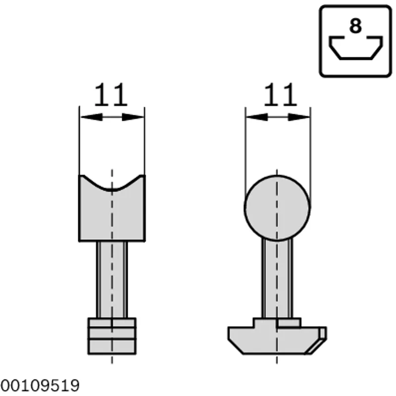 BOLT CONNECTOR 8 D11X11 — photo 3 of 4