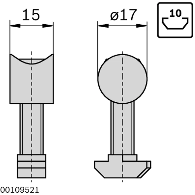 BOLT CONNECTOR D17X15 10/10 — photo 3 of 4