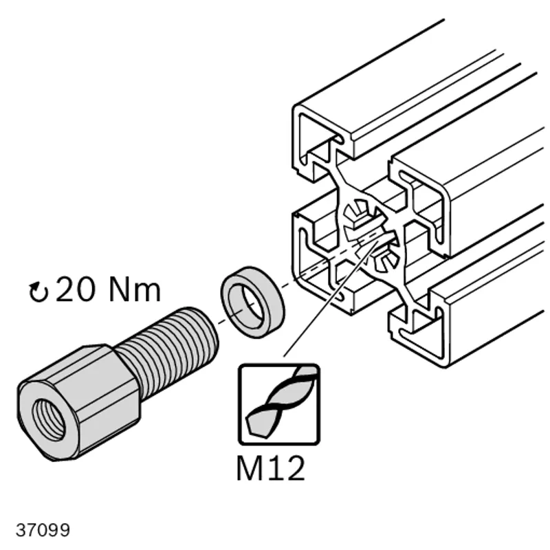 THREADED CONNECTION M12/1/4 — photo 3 of 3