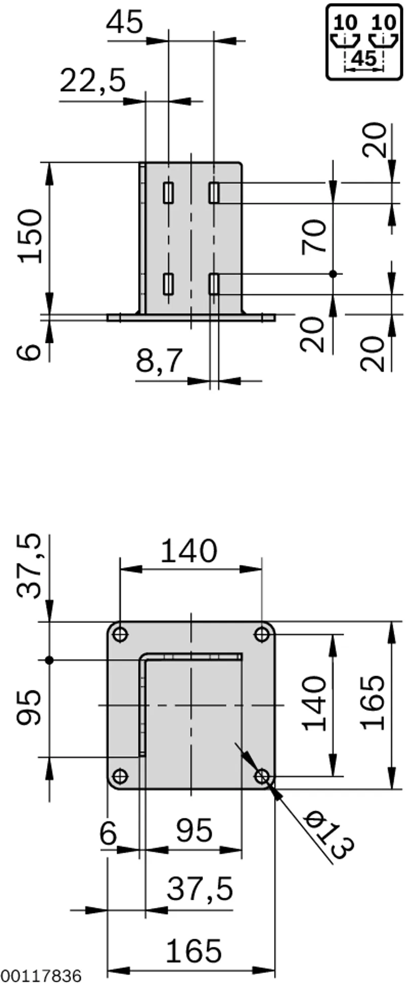 BASE PLATE 90X90 — photo 2 of 3