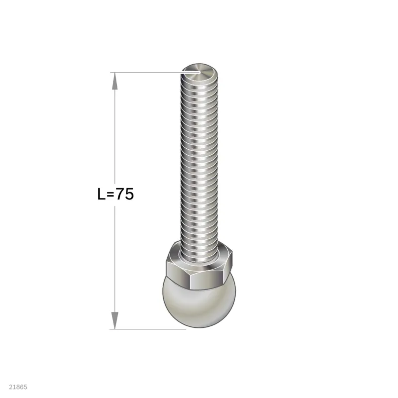 SPINDLE M8 L75 STAINLESS — photo 1 of 5