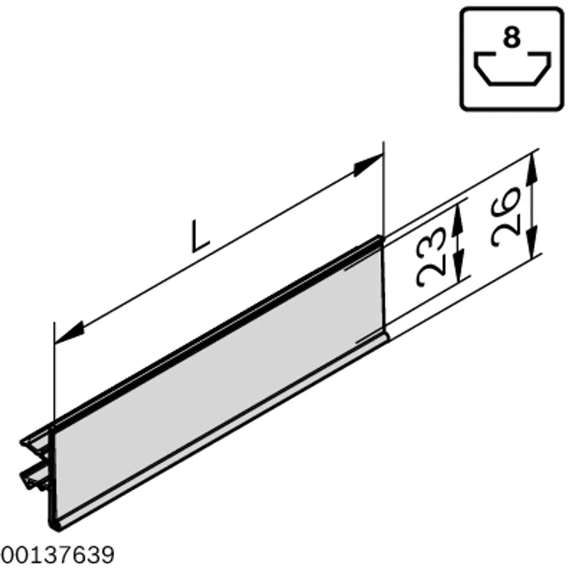 CLIP-ON LABER HODER 8/10 H=22 L=102 — photo 2 of 2