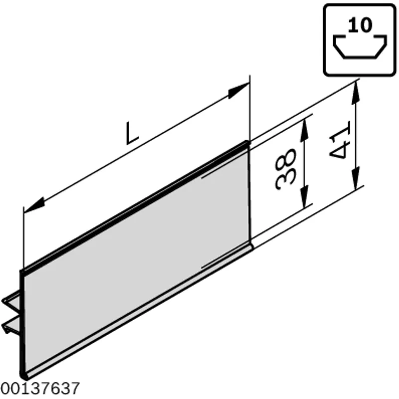 CLIP-ON LABER HODER 10 H=38 L=102 — photo 2 of 3