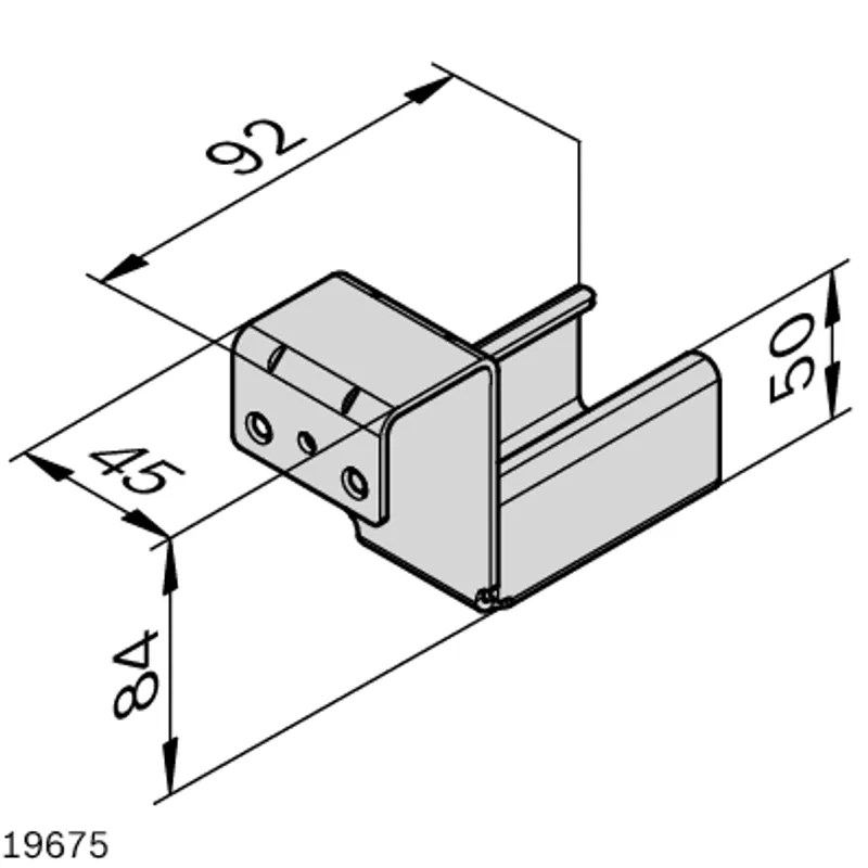 RAIL HOLDER 40X45 WITH STOP — photo 3 of 5