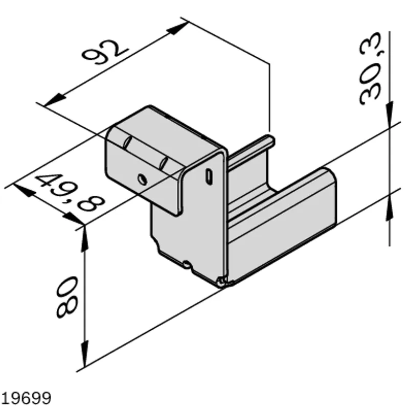 RAIL HOLDER ECOFLOW WITH STOP — photo 3 of 3