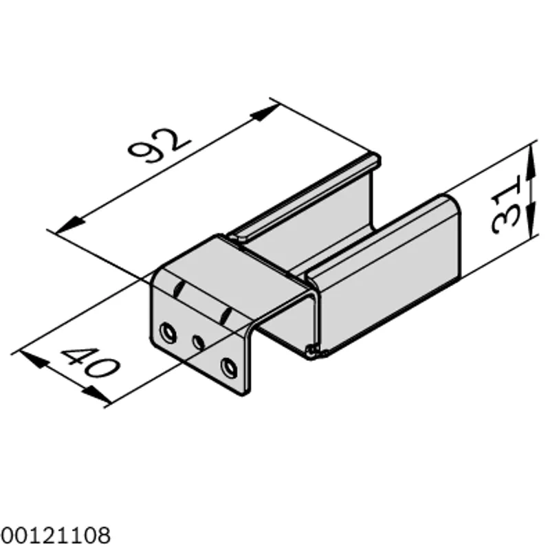 RAIL HOLDER XLEAN WITHOUT STOP — photo 3 of 4