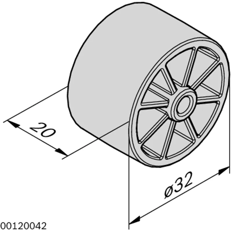 IDLE ROLLER D32 ESD GRUEN — photo 2 of 3