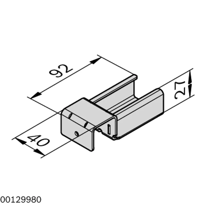 RAIL HOLDER SF WITHOUT STOP — photo 3 of 4