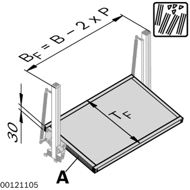 FOOTREST BASIC 30X530X796 ESD — photo 2 of 3