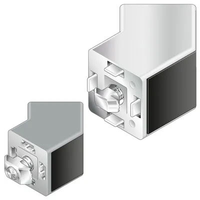 CONNECTOR 45G 45X45 SILVER SET