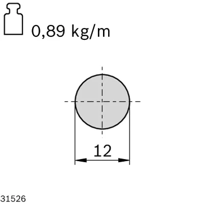 GUIDE ROD LF12 VA L=2900
