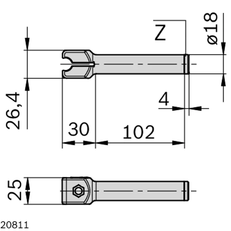CLAMPING PIECE D12 L100 — photo 2 of 2