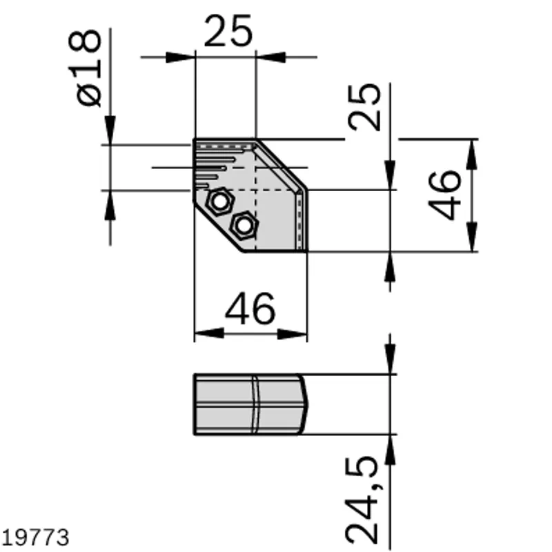 CORNER PIECE 90GR D18 — photo 2 of 2