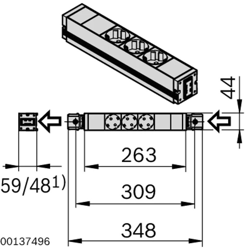 PLUG SOCKET STRIP 3S F — photo 3 of 3