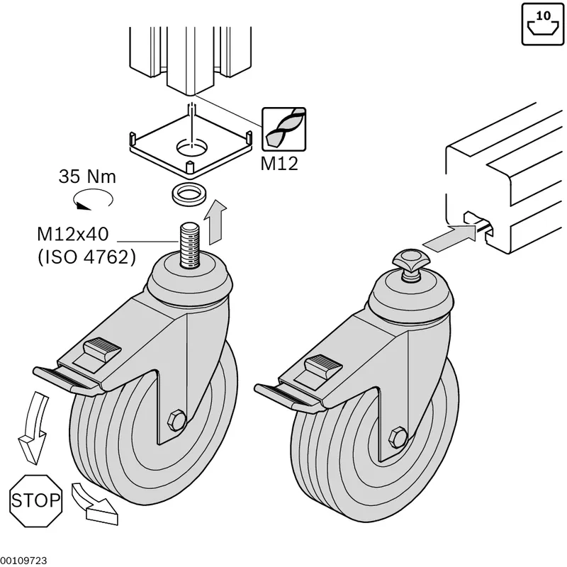 CASTER WHEEL D125 F ESD — photo 3 of 3