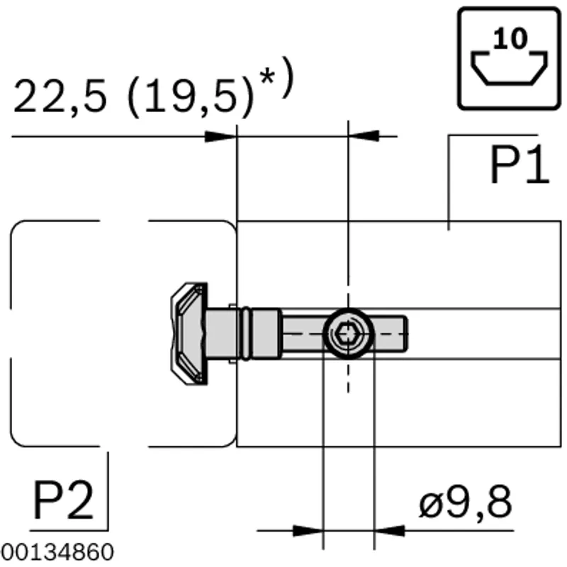QUICK CONNECTOR N10 D9,8 90° — photo 2 of 3