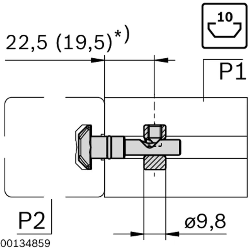 QUICK CONNECTOR N10 D9,8 0° — photo 2 of 3