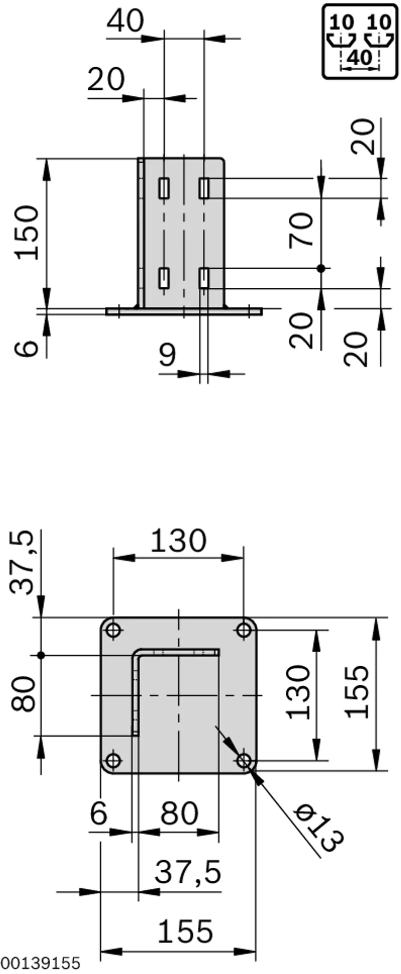 BASE PLATE 80X80 — photo 2 of 3