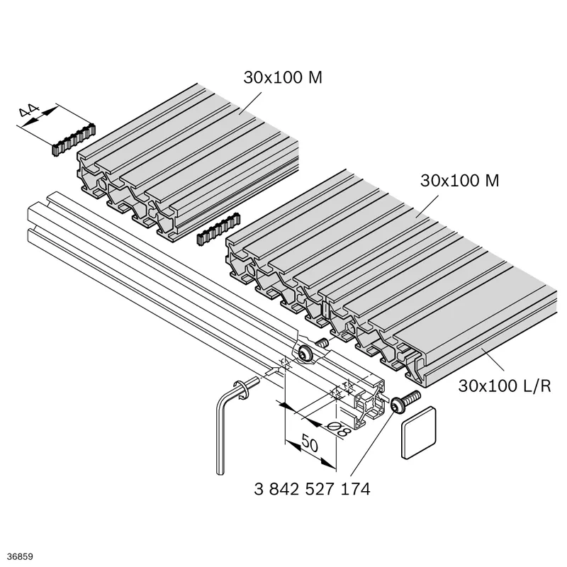T-SLOT PLATE 30X100 M 18X5600MM — photo 3 of 3
