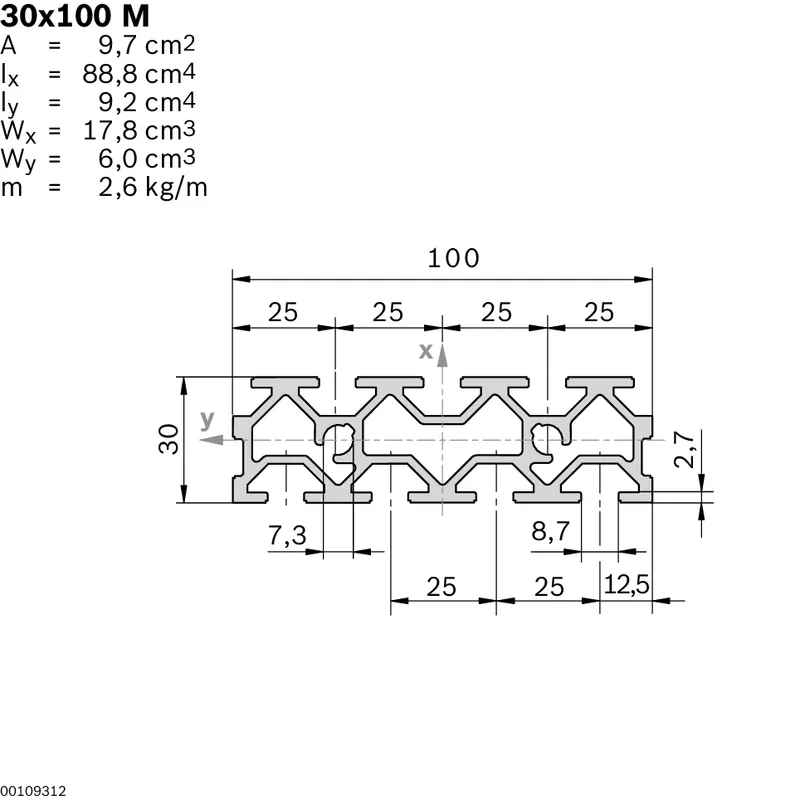 T-SLOT PLATE 30X100 M 18X5600MM — photo 2 of 3