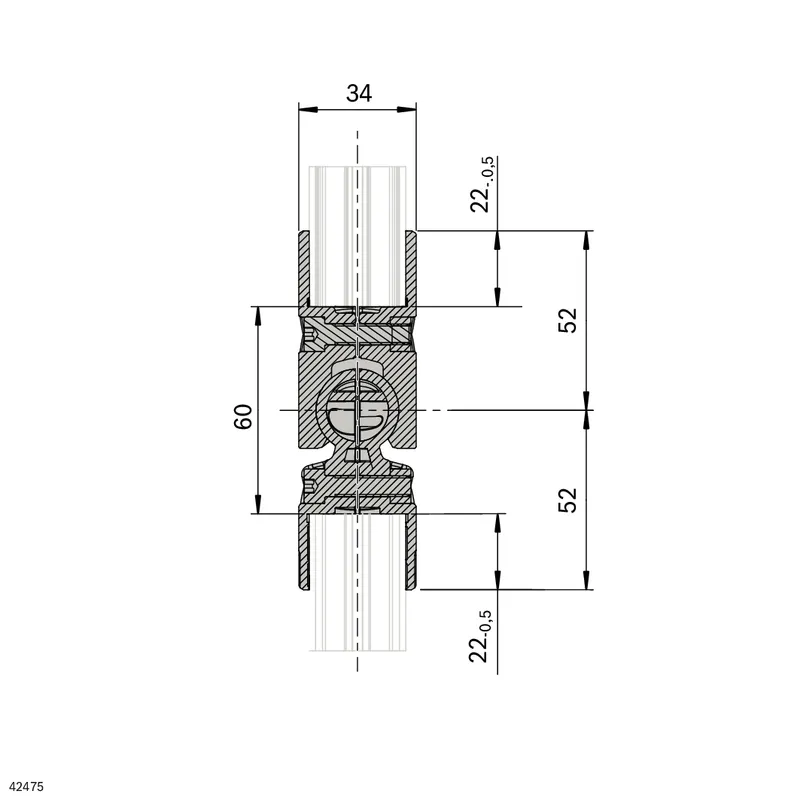 CONNECTOR 0°-90° D28 — photo 4 of 5