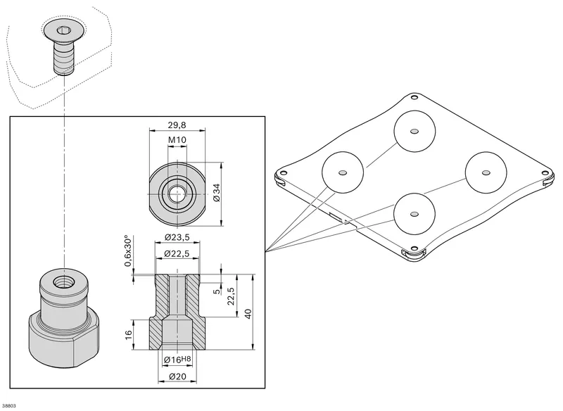 POSITIONING BUSHING WT5 SET — photo 3 of 4