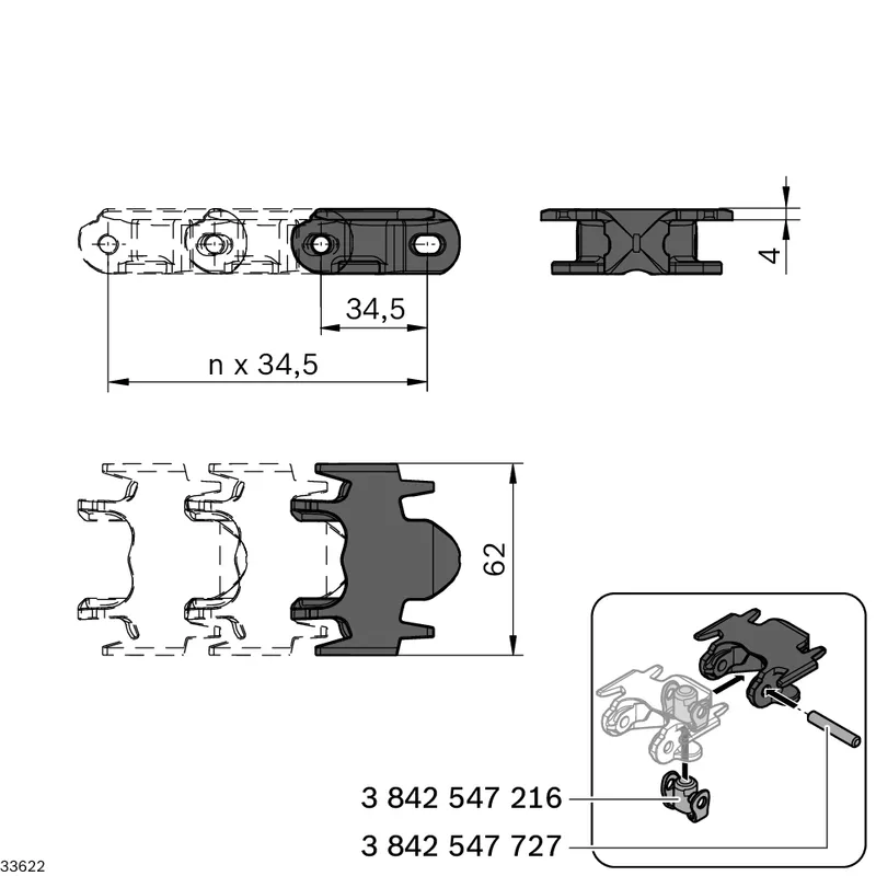 CONVEYOR CHAIN 65+ ESD L4968 — photo 2 of 2