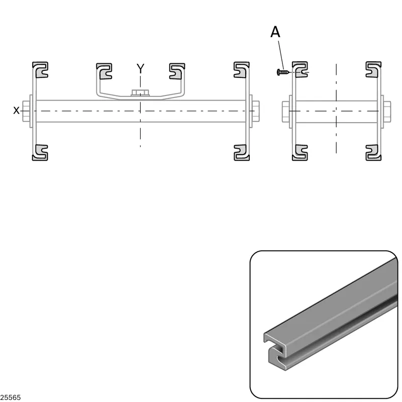 SLIDING RAIL VFPLUS PREMIUM L30M — photo 2 of 2