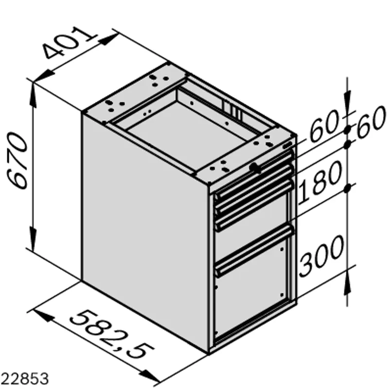 DRAWER UNIT CONTAINER 600_4  ESD — photo 2 of 2