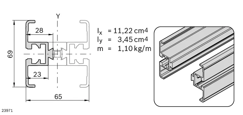 SECTION PROFILE VFPLUS AL 1/2 12X6070 — photo 2 of 2