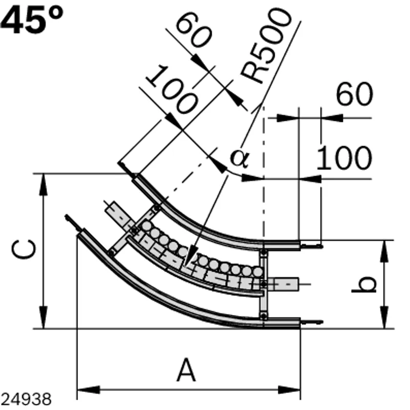 CURVE 240+ HOR AL 45° R500 — photo 2 of 3