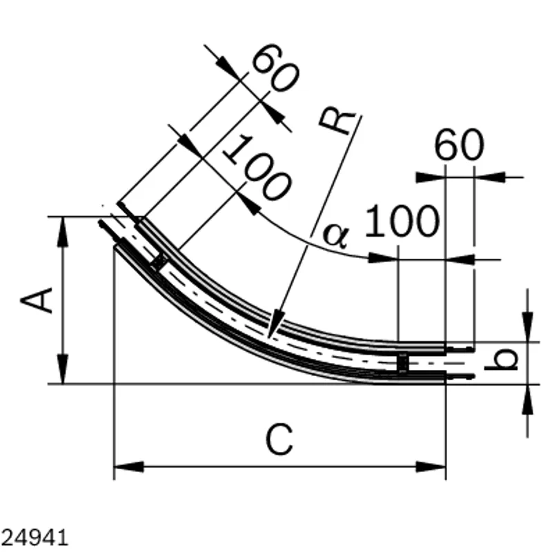 CURVE 90+ HOR AL 45° R500 — photo 2 of 3