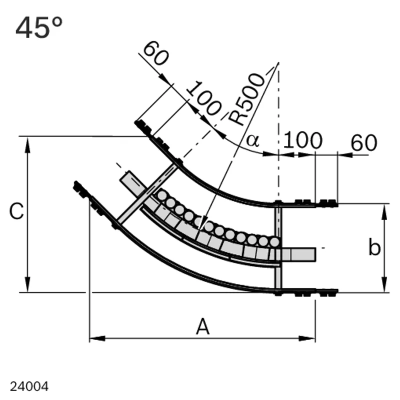 CURVE 160+ HOR STS 45°R500 — photo 2 of 3