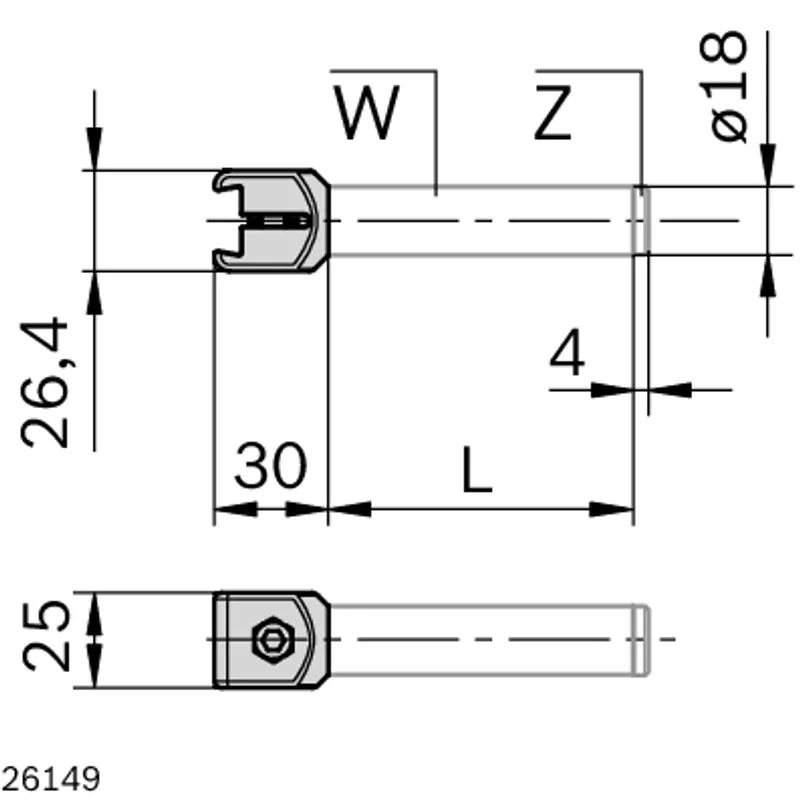 SUPPORT CLAMP VF GUIDE C17,3 — photo 2 of 2