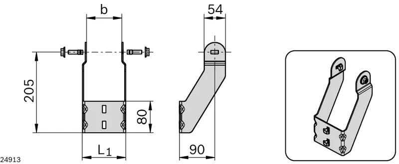 SUPPORT VF65+ AL DRIVE,SET — photo 2 of 2