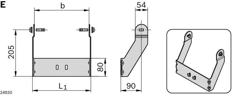 SUPPORT VF240+ AL DRIVE,SET — photo 2 of 2