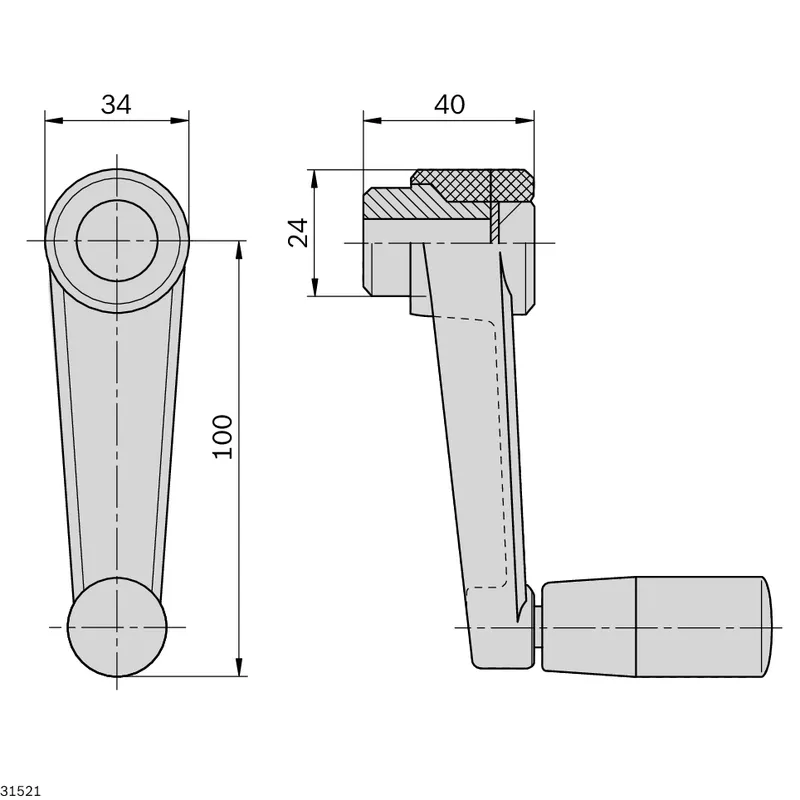 CRANK HANDLE VFPLUS ADJUST 0-430 — photo 3 of 3