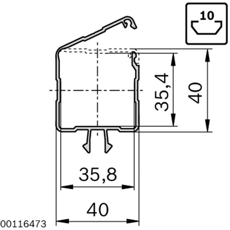 CABLE DUCT P40 ESD 2000MM — photo 3 of 4