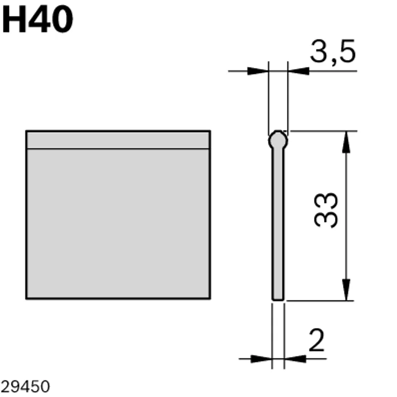 SEPARATING WEB H40 3000MM; GREY — photo 2 of 2