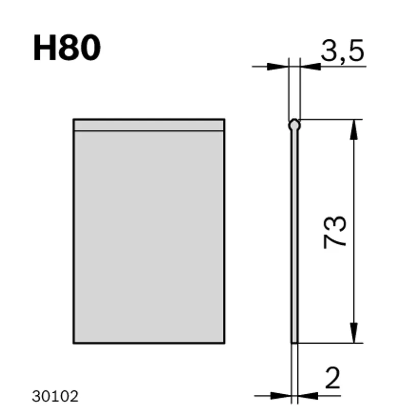 SEPARATING WEB H80 3000MM; GREY — photo 2 of 2