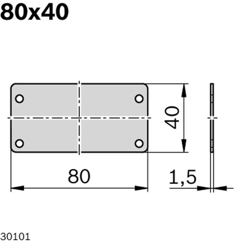 COVER PLATE 80X40 — photo 2 of 3