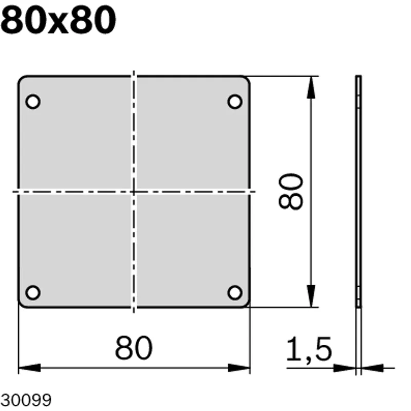 COVER PLATE 80X80 — photo 2 of 3