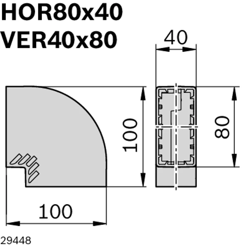 CURVE HOR 80X40; VER 40X80 — photo 2 of 4