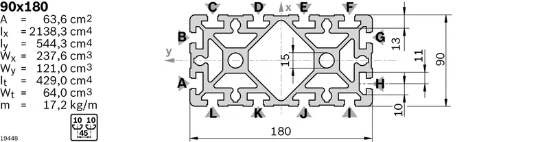 STRUT PROFILE 90X180 3X6070MM — photo 3 of 3