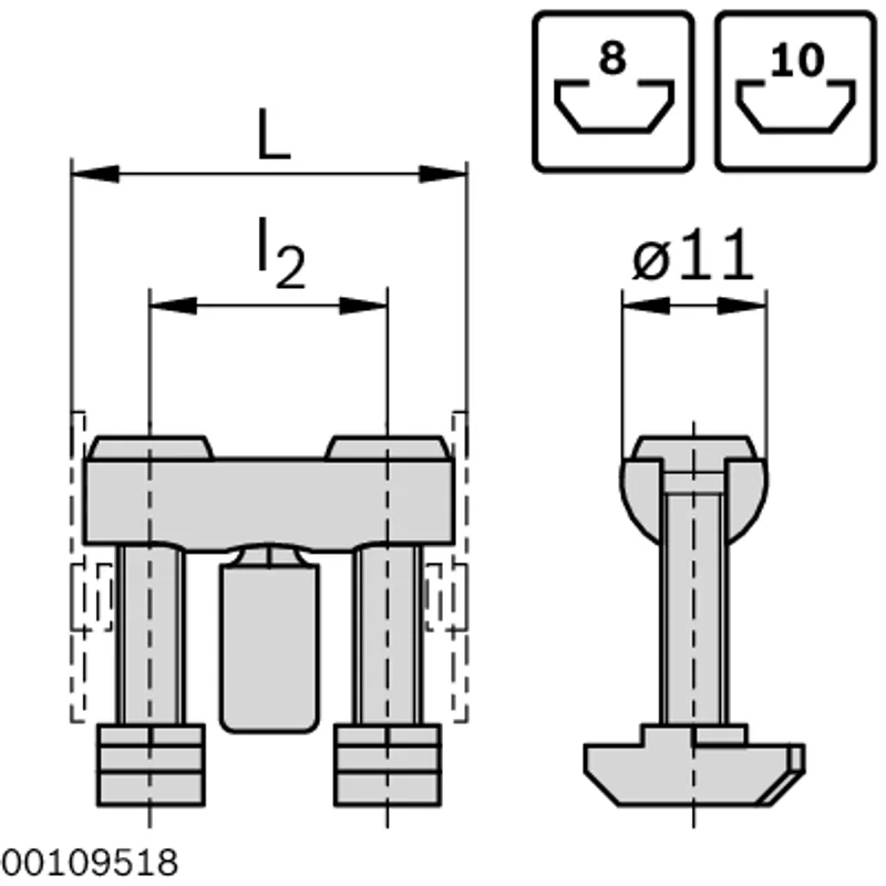 BOLT CONNECTOR 8 D11X30 — photo 2 of 3