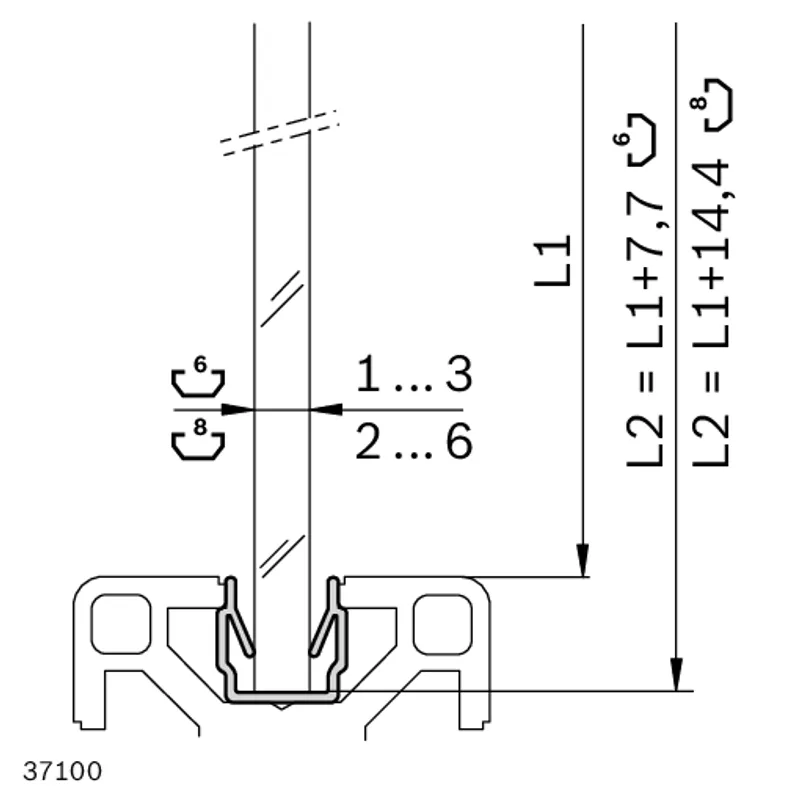 SLOT PROFILE 6 L=2000MM GREY — photo 2 of 4