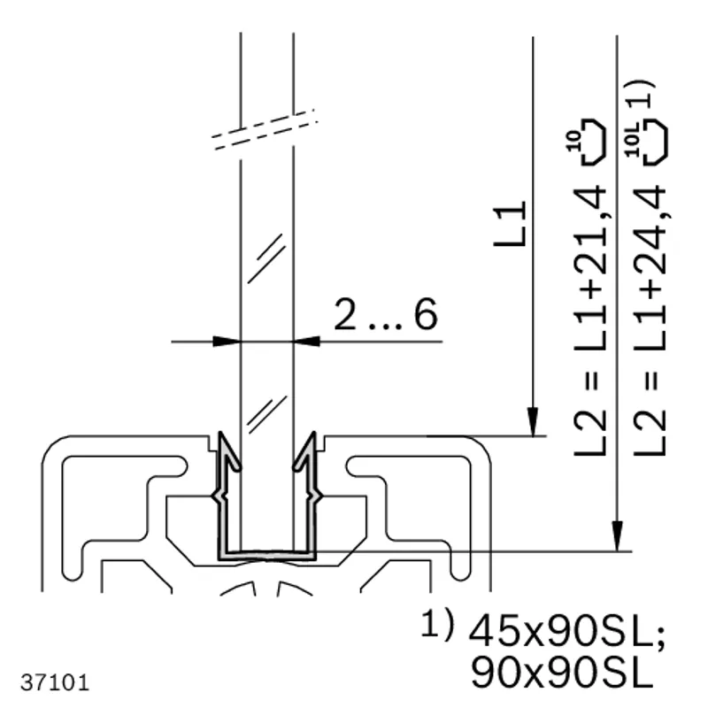 SLOT PROFILE 10 L=2000MM GREY — photo 3 of 5